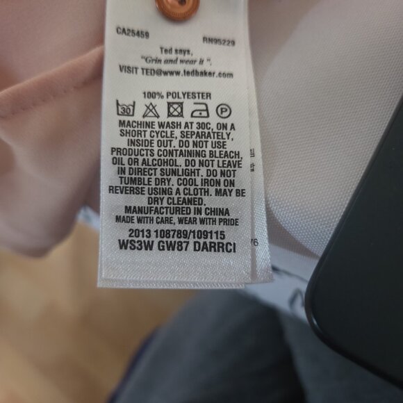 Ted Baker orange ombre blouse with shear back Size 5 - Picture 6 of 7